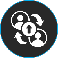 Icono que representa soluciones proactivas para mejorar la satisfacción del cliente.