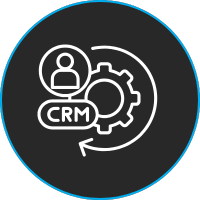 Icono que ilustra la perfecta integración de CRM para equipos de equipamiento.
